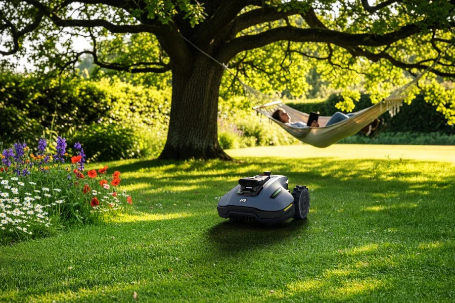 robotgräsklippare liten tomt